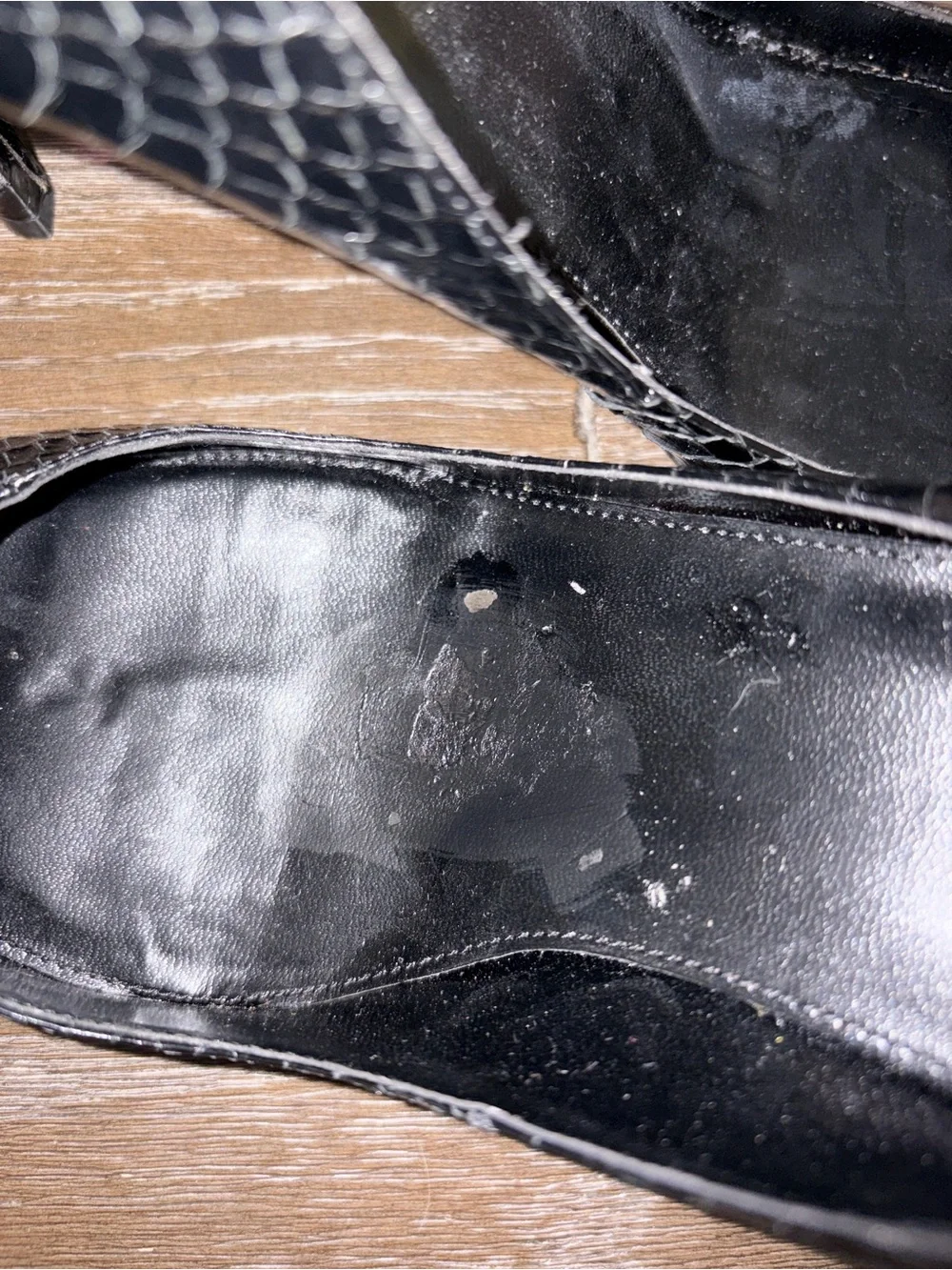 Ralph Lauren NWOT Black Crocodile-Texture Pointed-Toe Stiletto Heels